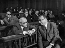 Helmut Gollwitzer (links) im Gespräch mit dem ehemaligen Berliner Bürgermeister Heinrich Albertz (November 1967)