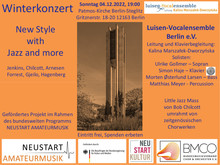 Einladungsplakat Winterkonzert des Luisen-Vocalensemble Berlin am 4.12.2022 in Patmos