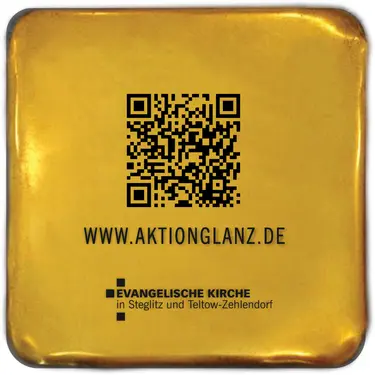 Stolperstein mit QR-Code für Aktion Glanz 2018