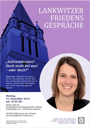 Plakat zum Lankwitzer Friedensgespräch 25.11.2019