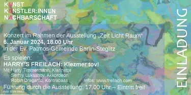 Einladung zum Neujahrskonzert im Rahmen der Ausstellung Zeit Licht Raum