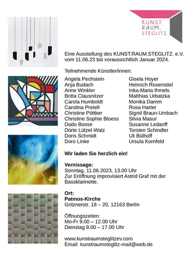 Aktualisierter Einladungsflyer Vernissage. Kunst.Raum.Steglitz