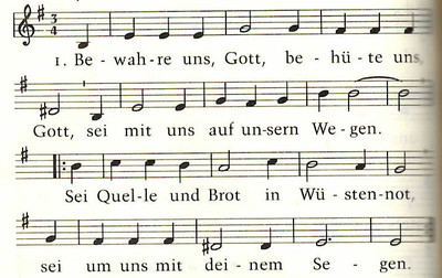 Bewahre uns Gott: Die Melodie von Arnd Pohlmann können Sie mit Klick auf das Bild in einem neuen Fenster hören.
