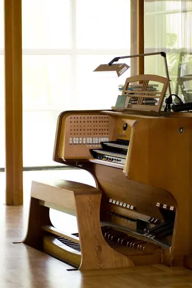 Teilansicht der Euler-Orgel (Pedalwerk) in der Ev. Patmos-Gemeinde Bild © Jack Simanzik