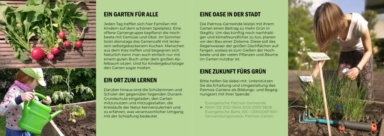 Flyer Innenseite: Zucchini und Zisterne. Bild: Niklas Dörr