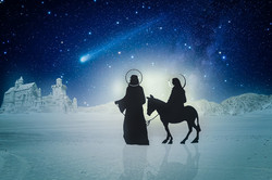 Heilige Familie auf dem Weg nach Bethlehem. Bild: Myriams Fotos pixabay