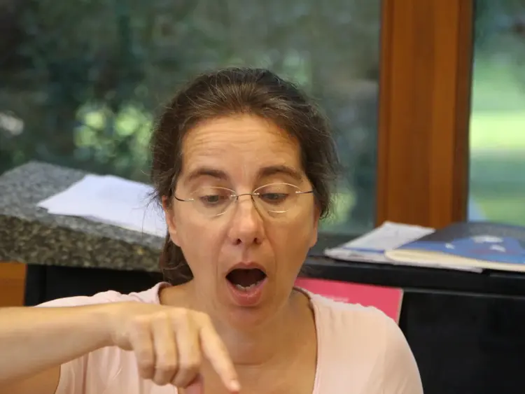 Birgit beim Chorwochenende in Neuruppin