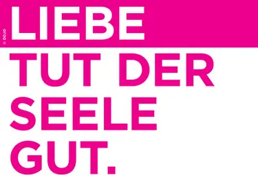 Postkarte zu der Kampagne "Liebe tut der Seele gut"