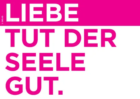 Postkarte zu der Kampagne "Liebe tut der Seele gut"