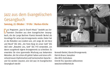 Einladung zum 22.10.2022 :: 19 Uhr in die Markus-Kirche