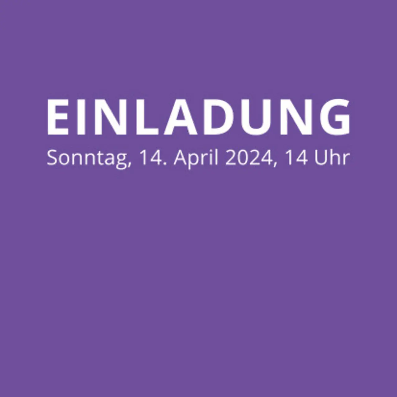 Einladungskachel aus Flyer. Entwurf KK