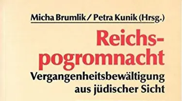 Ausschnitt Buchcover  Reichsprogromnacht von Micha Brumlik/Petra Kunik (Hg.) 1988