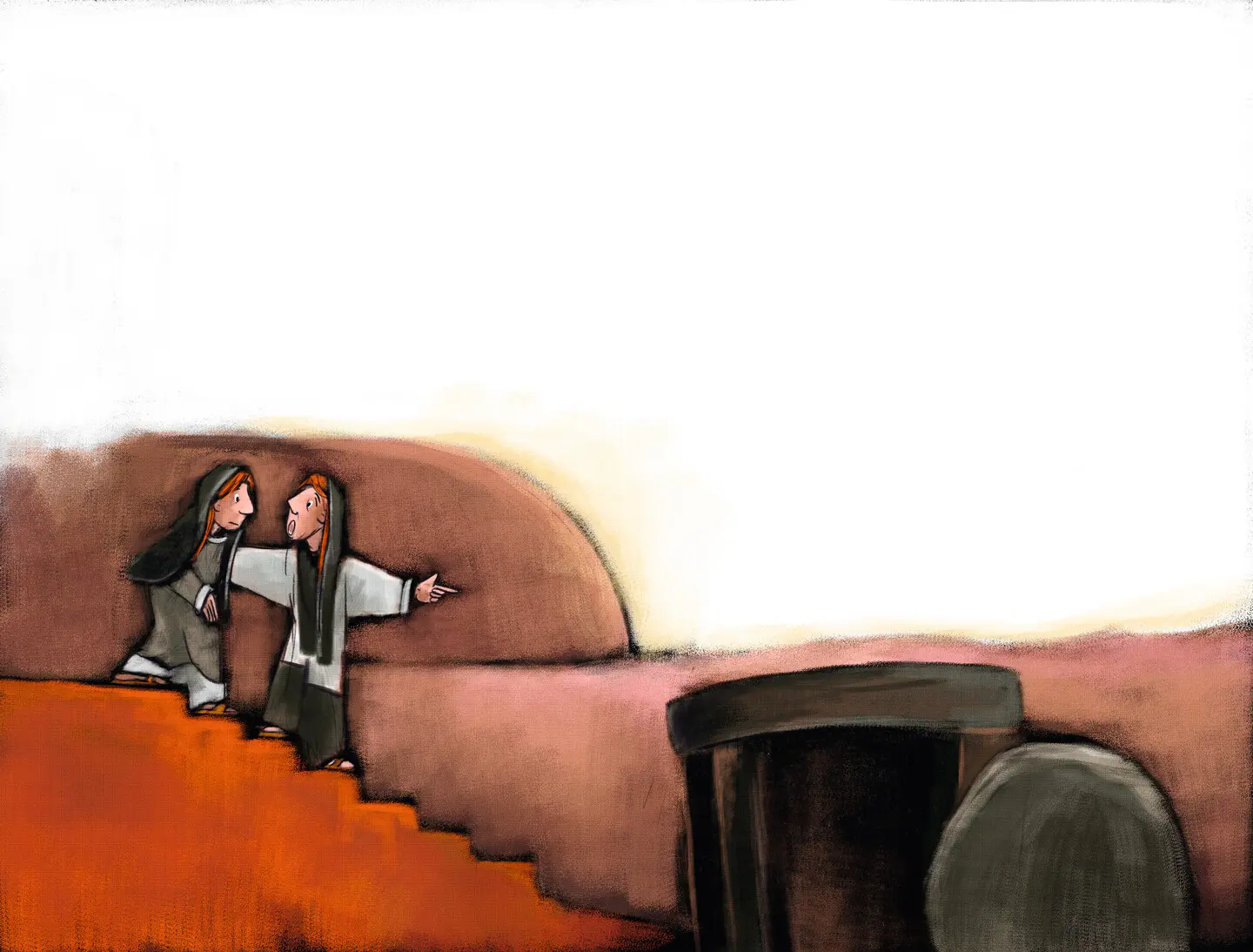 Bilder aus "Die Ostergeschichte" mit Illustrationen von Mathias Weber 