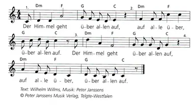 Kanon, 1974 von Peter Janssens komponiert.