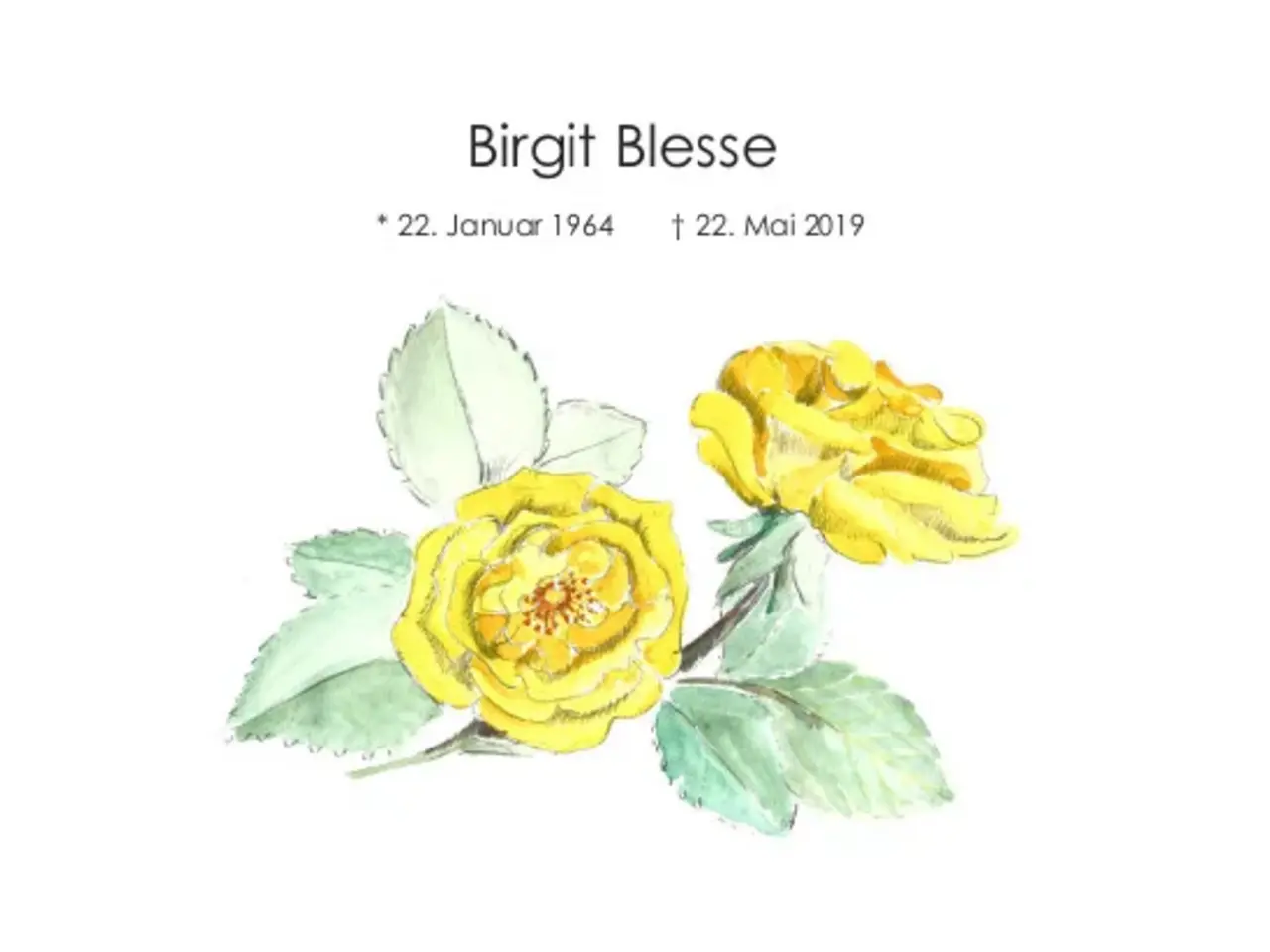Traueranzeige für Birgit Blesse Seite 1