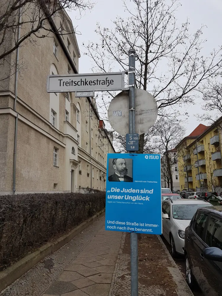 »Die Juden sind unser Unglück« von Treitschke  wurde zur Parole des Hetzblatts »Der Stürmer«.
