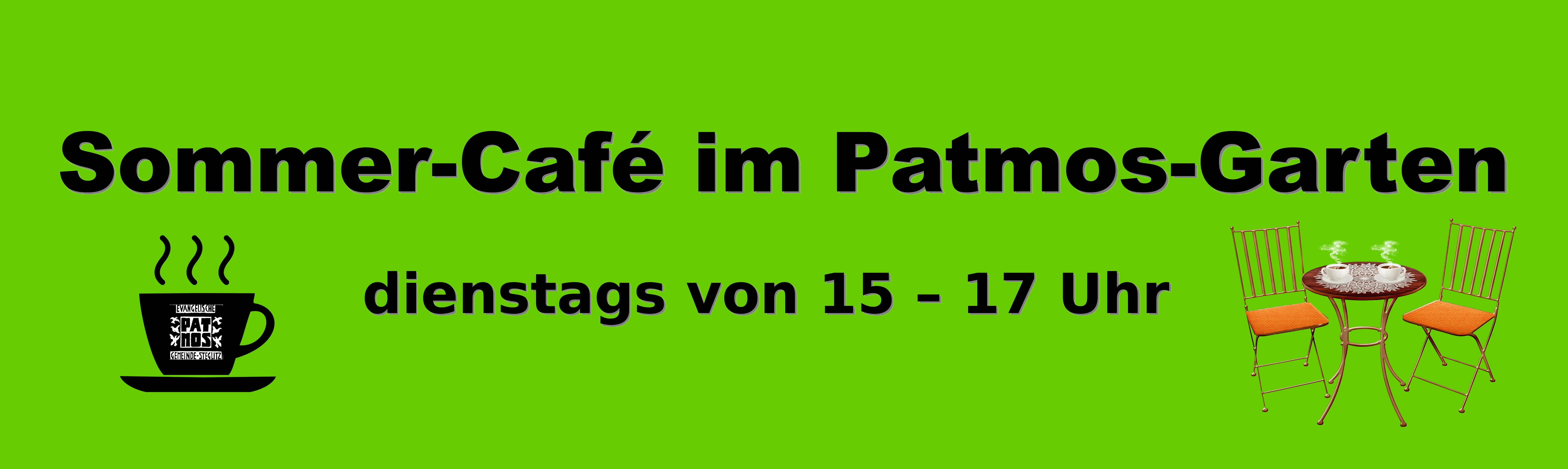 Banner Sommer-Café im Patmos-Garten