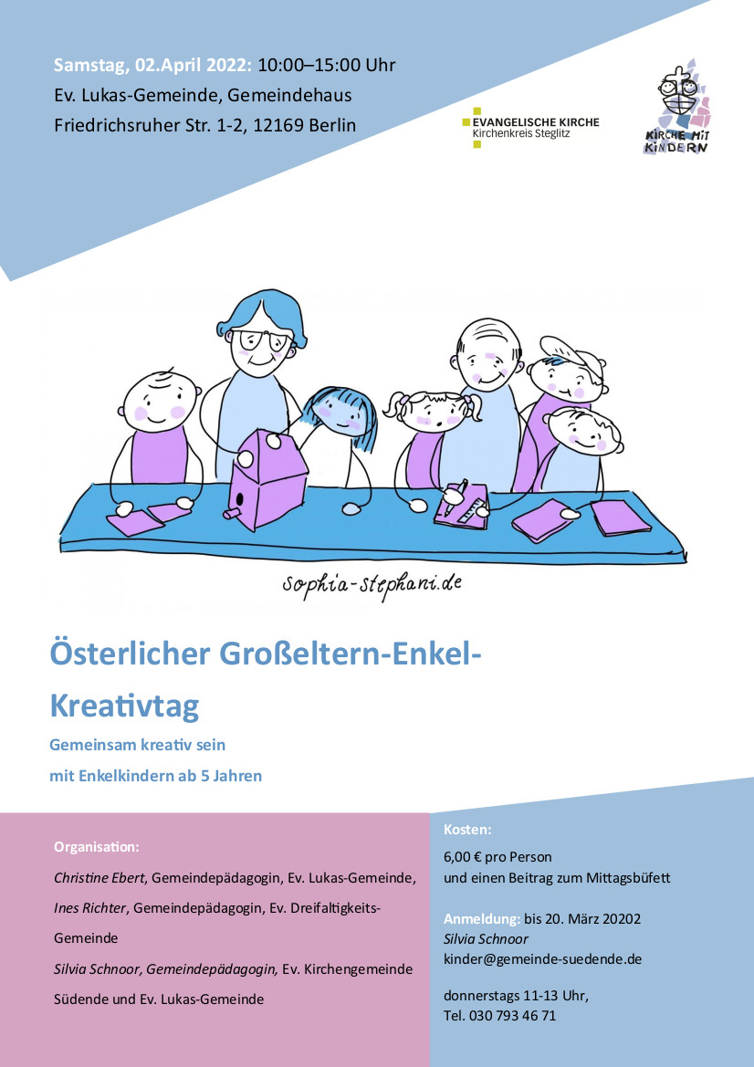 Plakat zum Großelterntag am 2. April 2022. Silvia Schnoor