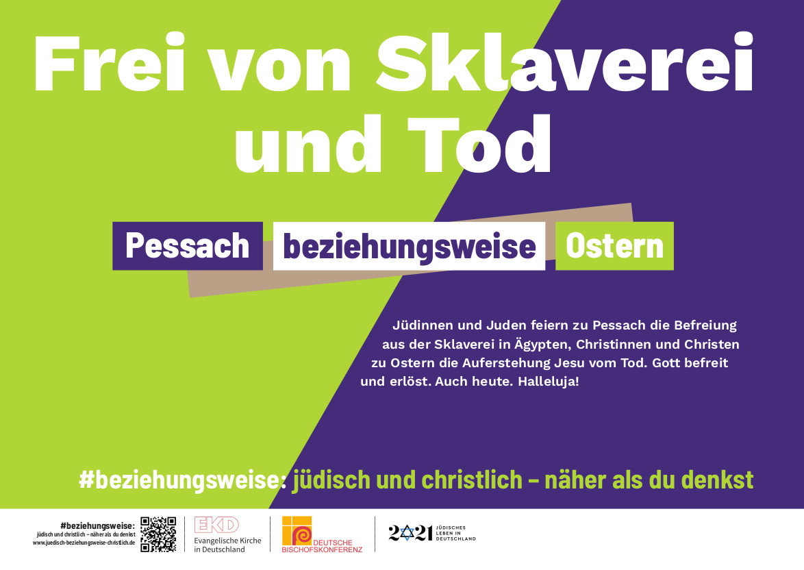 Märzplakat der Kampagne #beziehungsweise :: Frei von Sklaverei und Tod