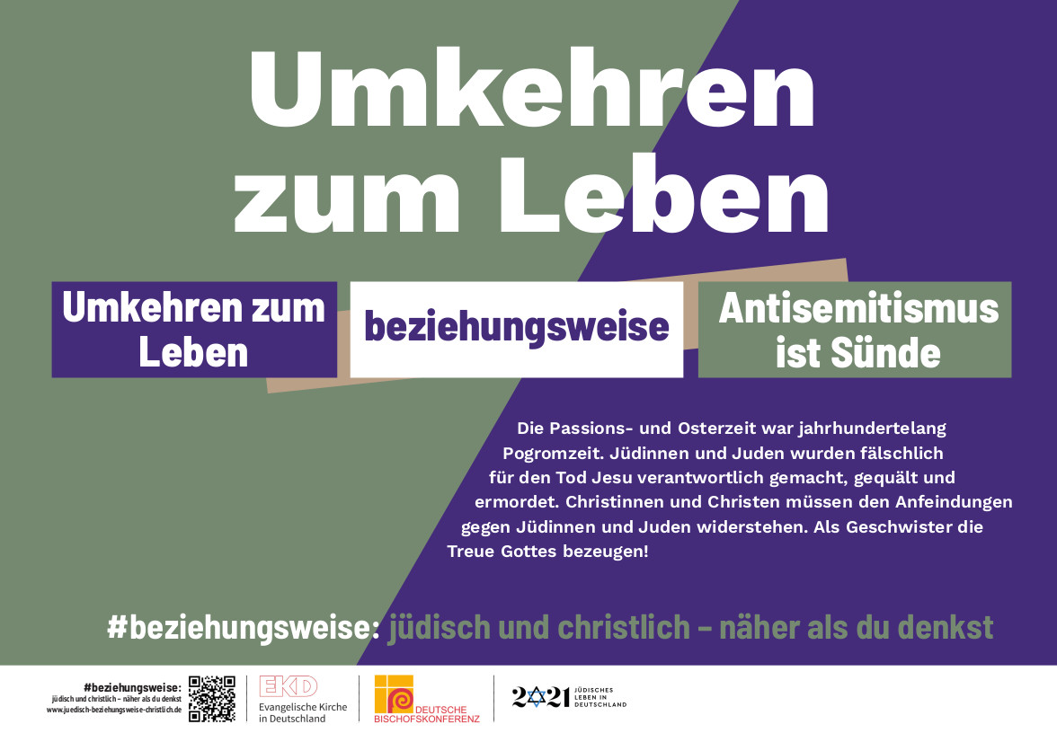 Kampagnenplakat 04 Antisemitismus ist Sünde #beziehungsweise