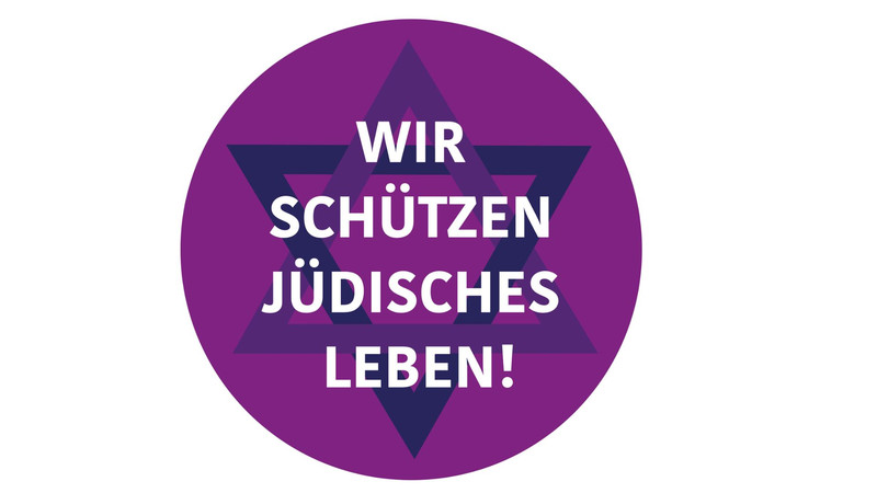 Logo der EKBO zum Schutz des jüdischen Lebens - in Anlehnung des Bildes der Jüdischen Gemeinde