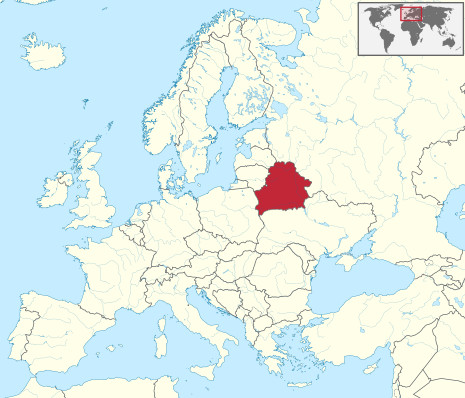 Republik Belarus [Weißrussland]. Karte aus Wikipedia