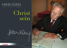 Buchcover "Christ sein" | Küng signiert sein Buch [2009 wiki]