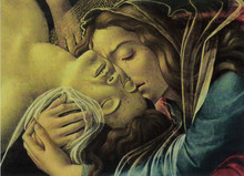 Symbolbild: Andacht zur Sterbestunde. Bild: Botticelli Beweinung Christi/wiki