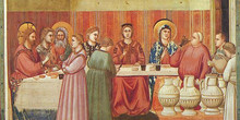 Ausschnitt aus dem Bild Hochzeit zu Kana, Giotto di Bondone (entstanden 1304–06)