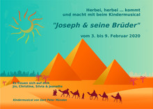 Hanzettel zum Werben für das Musical "Josph und seine Brüder"