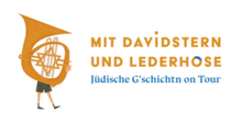 Logo zur Wanderausstellung „Mit Davidstern und Lederhose – Jüdische G'schichtn on Tour.“